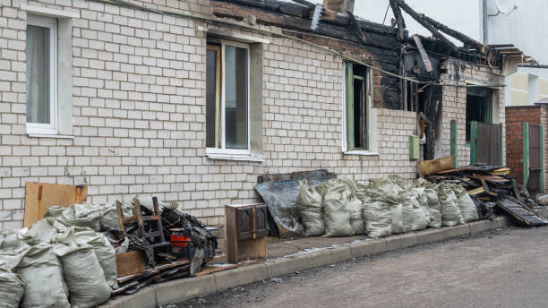 Professional Fire Damage Removal technician working in Wrightstown, WI